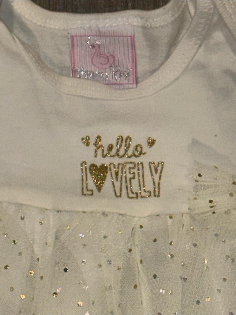 Princess Rose Hello Lovely White Tulle Tutu Bubble Dress NWT 6-9 Months - Picture 4 of 8
